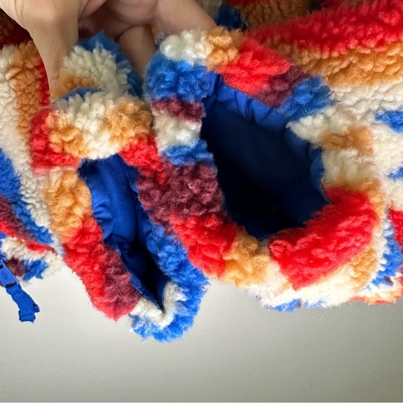 Free People hit the slopes printed pullover red rainbow xs - Picture 5 of 9